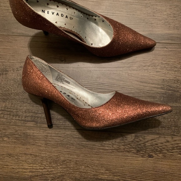 Nevada Bronze Sparkly Stilettos - Picture 3 of 14